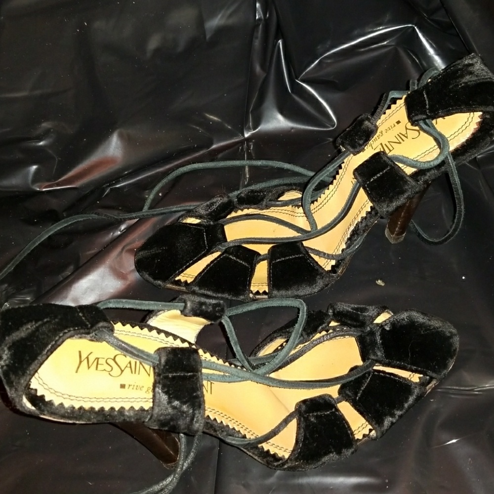 Tom Ford for YSL black velvet shoes